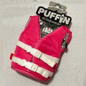 Puffin The Buoy Life Vest Insulated Can Cooler Sleeve 12oz & 16oz Tall Can New